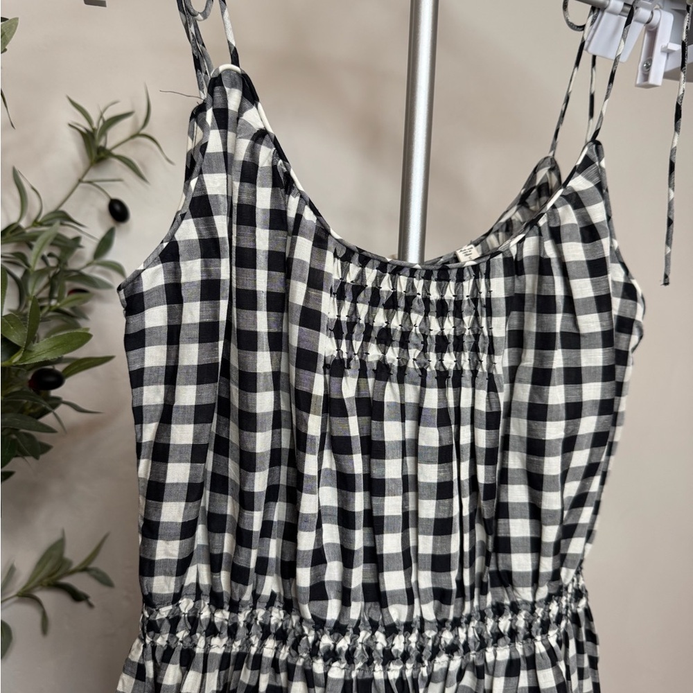 Doen Black and White Gingham Maxi Dress - Picture 3 of 6